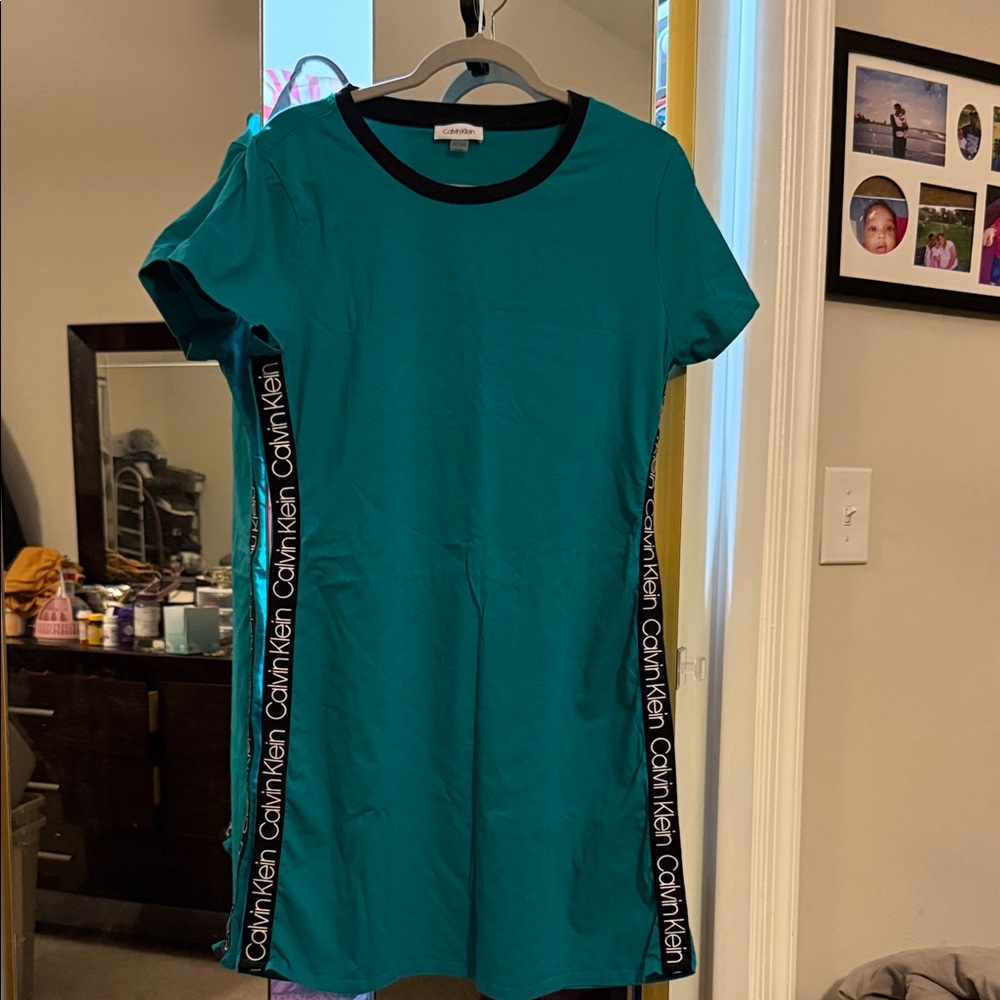 Calvin Klein Turquoise Mini Dress